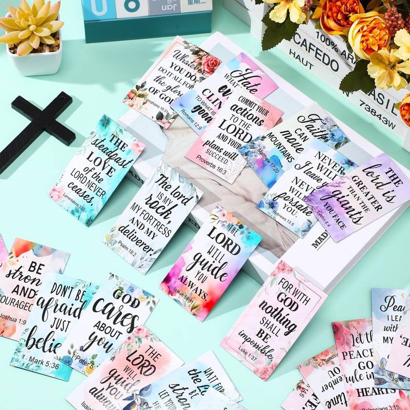 Blosssound 50 Pcs Inspirational Christian Magnets with Bible Verses Religious