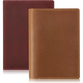 Jack&Chris Leather Passport Holder, Handmade Passport cover, Travel Wallet Cover Case for Men and Women, Leather Travel Documents Organizer Protector, JC107