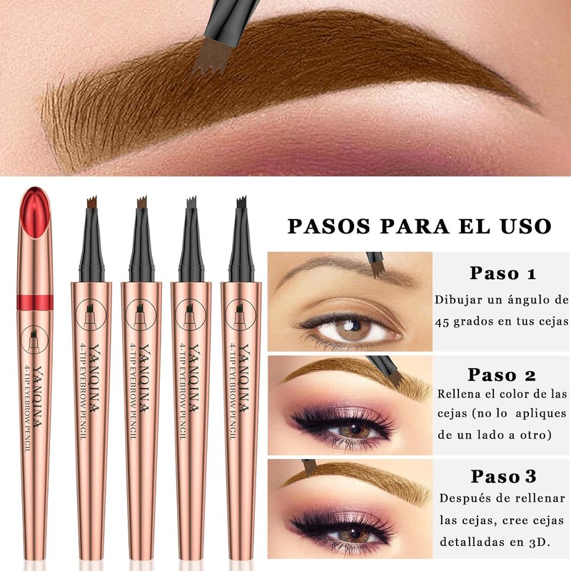 3D Microblading Cejas Tatuaje Lápiz 4 Tenedor Tip, lápiz de