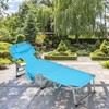GYMAX GYMAX Tanning Chair, Folding Beach Lounger with Face Arm