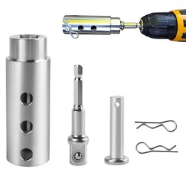 Trailer Jack Drill Adapter,1 Inch Drive Shaft Compatible,Stainless Steel ez Crank Jack Adapter with 1/2 Inch Socket Bit,Heavy Duty Turbo Jack Adapter for RV,Campers and Dump Trailers