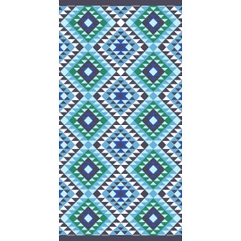 Hurley Beach Towel for Bath, Pool, & Outdoor - 32 x 64 in Soft Fluffy Jacquard Pool Towels, Beach Towels Oversized Shower Cloth, 100% Cotton Quick Absorbent - Cobalt Green