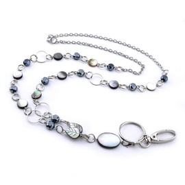 LUXIANDA elegance Badge Lanyards ID Necklaces ID Badge Holder for,nurses and other OL Stainless steel chain