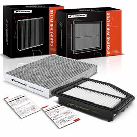A-Premium - Filtro de aire para motor y cabina de 2 piezas con carbón activado compatible con Honda Civic 2012-2015 1.8L y Acura ILX 2013-2015 2.0L