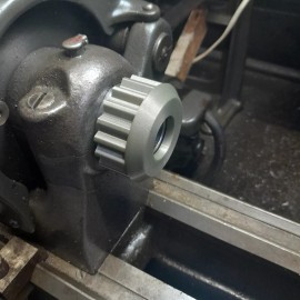 Kd3DPrinting South Bend 8-9in lathe 1-3/8 x 10 Tapered Spindle Protector Nut - RED Spindle Nut