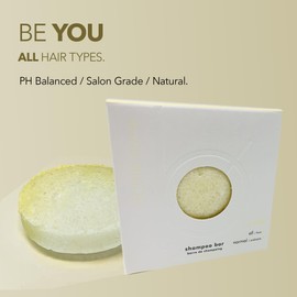 BOTTLE NONE | be YOU Shampoo Bar for All Hair Types | Lavender & Lemongrass | PH Balanced/Salon Grade/Natural | 50+ Washes