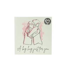 Hug Card with Hug Token – Friends Hug with message ‘A big hug just for you’ Thinking of You Card (gc-wayhugggbig)