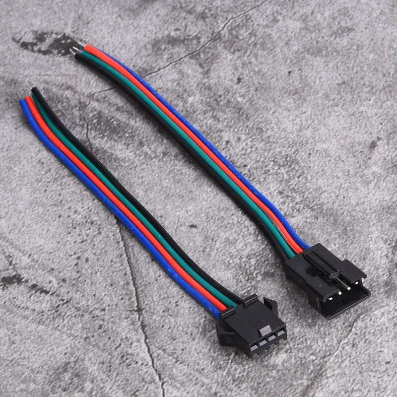 50 Pairs Connector Cable Male and Female 4 Pin Tinned