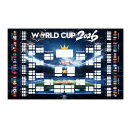 ARYIMYDP 1 Pezzo Poster Mondiali 2026 Calendario, Cartellone con Piano Completo delle Partite, Stampa di Alta Qualità e Resistente all‘Acqua, Decorazione Fan Perfetta per Casa e Bar