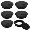 8 Pack 80mm Plastic Desk Cable Grommets, Black Wire Organizer