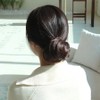 Low bun bun ponytail wig natural brown (WFJ0SZ3) / 로우번 올림머리 똥머리 가발 자연갈색 (WFJ0SZ3)