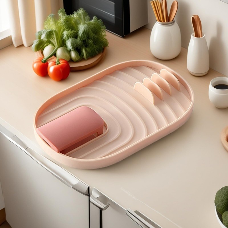 Zerquell Pot Lid Holder, Cooking Spoon Holder, Multifunctional Kitchen Utensil