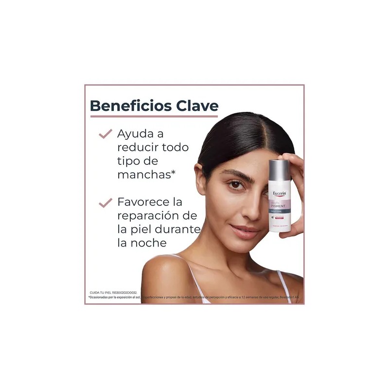 Eucerin Anti-Pigment Crema Facial de Noche Antimanchas, Todo Tipo de