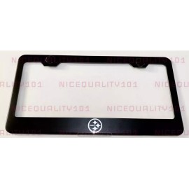 BLVD Pittsburgh Steelers Laser Engraved Etched Stainless Finished License Plate Frame