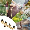 Tesmotor 4 Way Brass Tap Splitter, 3/4 Inch 4 Way