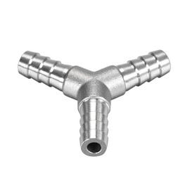 Metaland Stainless Steel 5/8" Hose Barb Y Barbed Fitting 3 Way Wye Adapter with 3pcs Hose Clamps