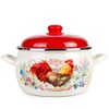 Enamel Stock Pot Rooster Enamel Cooking Pot Enameled Pot with