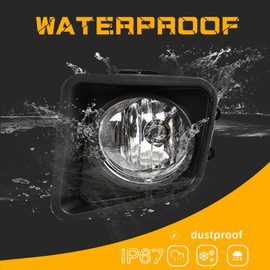 Driving Bumper Fog Lights for 2014-2021 Toyota Tundra with H11 12V 55W Halogen Bulbs & Switch and Wiring Kit (Clear Lens)