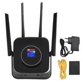 4G LTE CPE WiFi Router with SIM Card Slot 300Mbps Unlocked Wireless CPE Internet Routers with 4 5dBi Antenna for Asia 100‑240V EU Plug