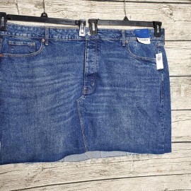 Old Navy Button Fly High Rise Denim Mini Skirt With Pockets Size 26 NWT