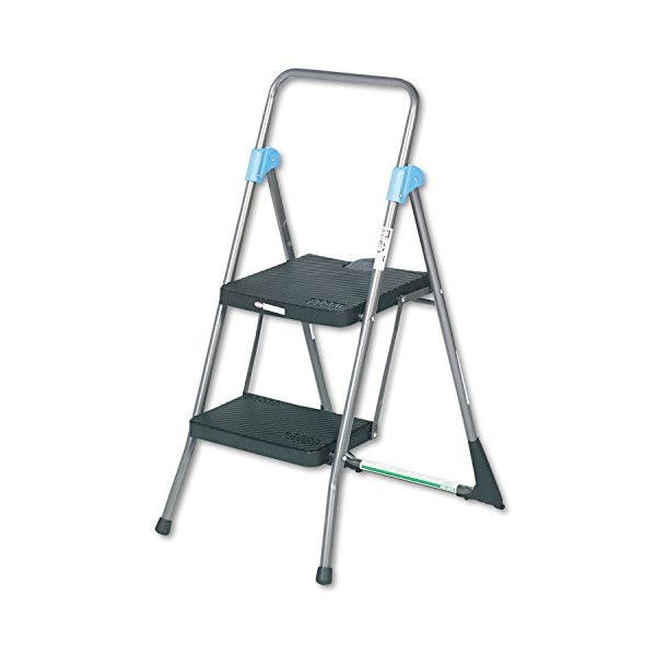 Cosco 11829GGB Commercial 2-Step Folding Stool, 300lb Cap, 20 1/2w