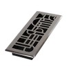 Décor Grates ADH412-NKL Art Deco Floor Register, 4x12 Inches, Brushed Nickel