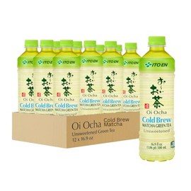 ITO EN Oi Ocha Matcha Green Tea Unsweetened, 16.9 Ounce Bottle (Pack of 12), Sugar Free