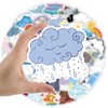 50pcs Cute Meme Weather Stickers, Funny Cartoon Lightning Coludy Rainy