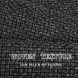 AevitasX Long Bathroom Rugs Runner with Rubber-Backing, Braided Quick Dry Non Slip Bath Mat for Bathroom Floor Bathtub Sink, Woven Ultra Thin Door Mat, Machine Washable 17" x 47" Black&Grey