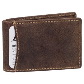 Ledershop24 J.Jones Gift Set Small Men's Coin Purse Mini Purse Coin Purse 5493 Cowhide 10 cm Brown, brown, Modern