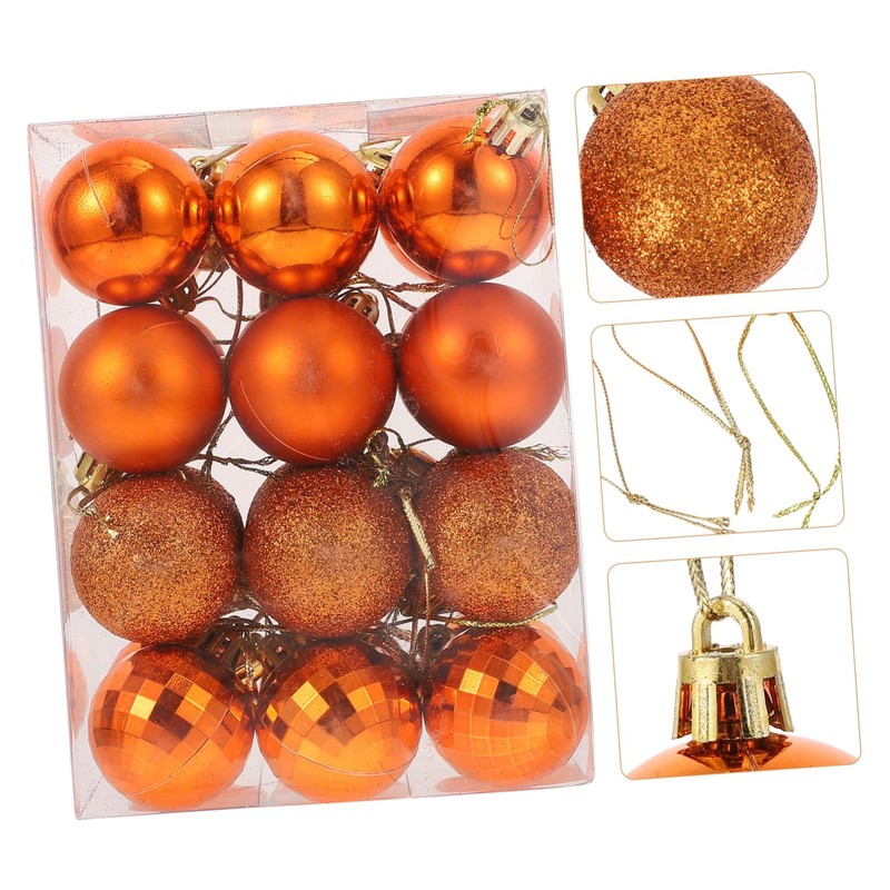 OHPHCALL Fillable Christmas Baubles 48pcs Large Red Christmas Tree Decorations