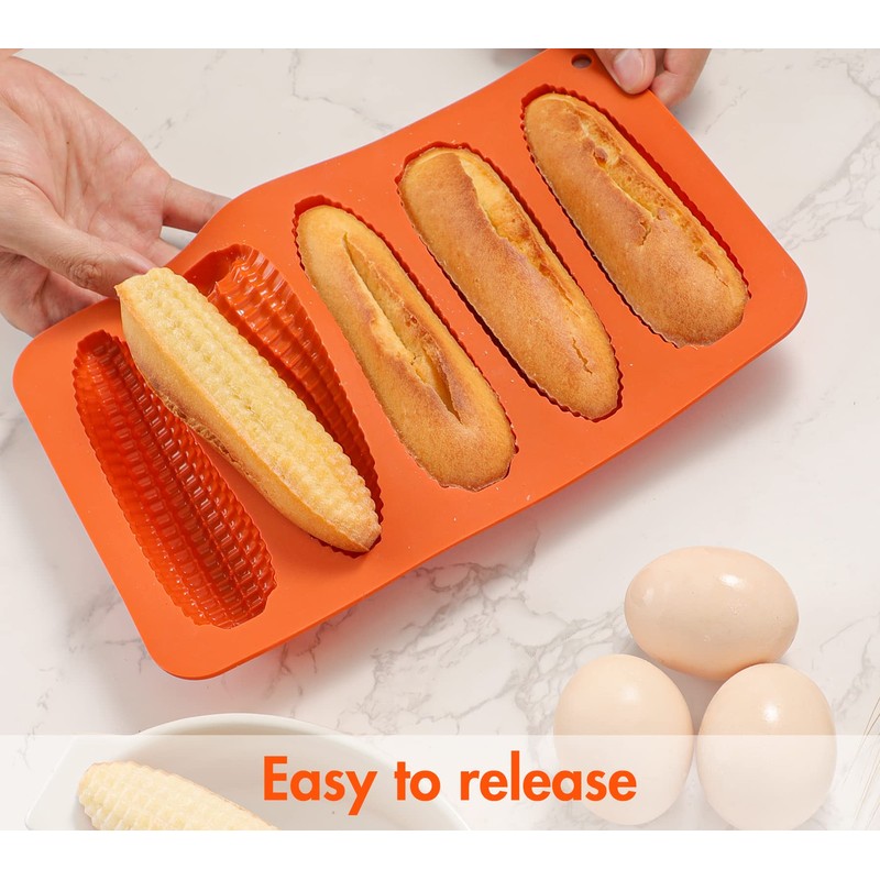 webake Juego de 2 moldes de silicona para pan de