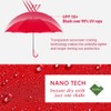 RUMBRELLA Red UV Stick Umbrella Auto Open UPF 50+ with