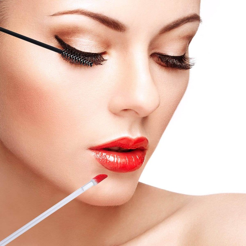 Pack of 250 Disposable Eyelash Brushes, Portable Lip Brush, Disposable