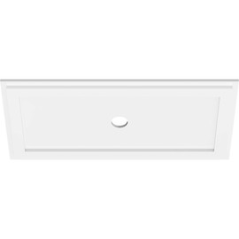 Ekena Millwork CMP28X14RE-02000 Rectangle Architectural Grade PVC Contemporary Urethane Ceiling Medallions 28"W x 14"H x 2"ID x 9 3/4"C x 1"P