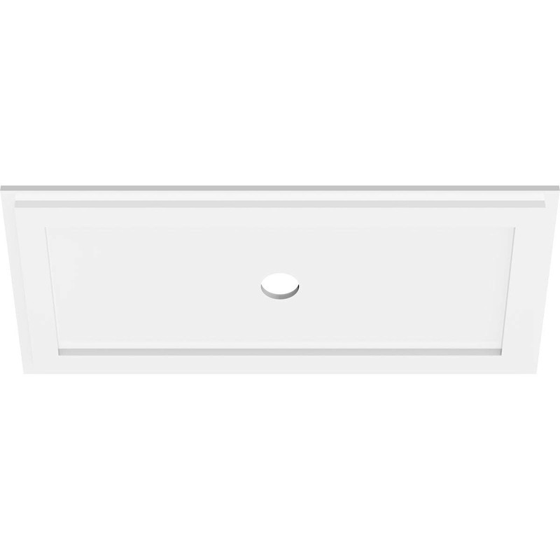 Ekena Millwork CMP28X14RE-02000 Rectangle Architectural Grade PVC Contemporary Urethane Ceiling