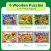 BenBen Puzzles for Kids Ages 4-6，6 Pack 24 Piece Search