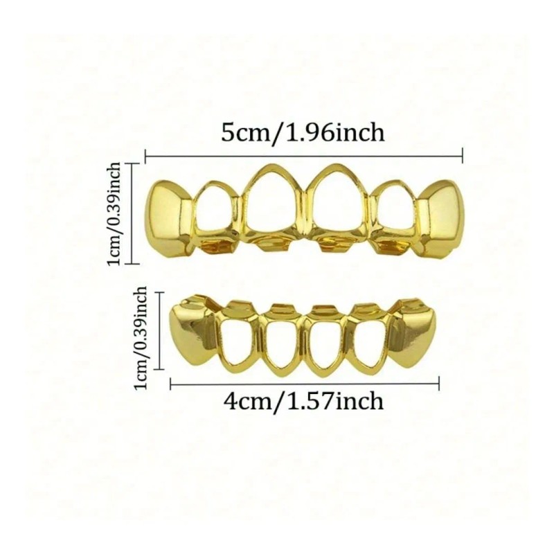 Grills Chapadas Cobre Lado Hueco Macizo Grillz