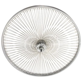 OG LOWRlDER CLASSlC 26" SteeI Front OR Coaster WheeI 144 Spokes 3/8" AxIe Chrome - Rear(Coaster Brake)