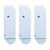 Stance Men's ICON QUARTER 3 PACK Socks, WHITE (01001)