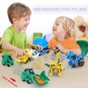 Peeokuo 3Pcs Dinosaur Toys for Kids 3-5, Transforming Dinosaur Car
