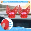 BOZILY 1Pcs Glitter Mini Rubber Ducks, Red Duck Squishy Duck