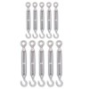 10pcs M6 Turnbuckles Best 304 Stainless Steel OC Hook Eye