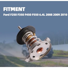 MITZONE Engine Coolant Thermostat 89℃ 95℃ Compatible with 2008 2009 2010 Ford F250 F350 F450 F550 6.4L 8C3Z8575D RT1212