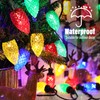 iBaycon Solar C9 Christmas Lights Outdoor, 65FT 100LED C9 Strawberry