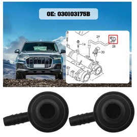 YINETTECH Pack of 2 Vent Hose, Disposable Check Valve, Bleed Valve, Compatible with Fabia Octavia Rapid Roomster, Superb, Yeti, Alt Cordoba, Ibiza, Leon, 030103175B