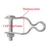 2-Pack T-Post Gate Hinge Kit, Heavy Duty 1-3/8" U-Bolt Clamps,