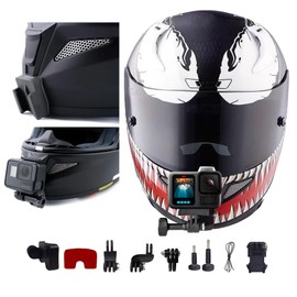 Customized for The HJC RPHA 11, a Helmet Chin Mount ，That Keeps The Camera Lens in The Center Position Compatible with GoPro Hero, Insta360, DJI, Adjustable Camera Bracketa