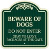 Beware of Dog Do Not Enter Okay to Leave Packages
