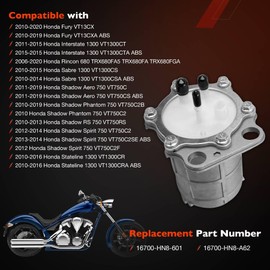 16700-HN8-601 Fuel Pump Compatible with Honda Fury/Interstate 1300 / Rincon 680 / Sabre 1300 / Shadow Aero 750 / Phantom 750 / RS 750 / Spirit 750 / Stateline 1300 Replace # 16700-HN8-A62